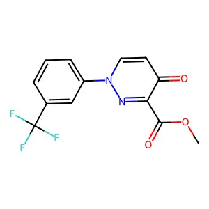 Methyl 4-oxo-1-[3-(trifluoromethyl)phenyl]-1,4-dihydro-3-pyridazinecarboxylate structure