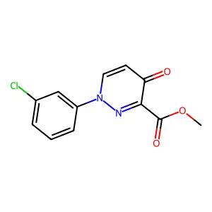 Methyl 1-(3-chlorophenyl)-4-oxo-1,4-dihydro-3-pyridazinecarboxylate structure