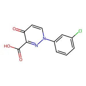 1-(3-Chlorophenyl)-4-oxo-1,4-dihydropyridazine-3-carboxylic acid structure