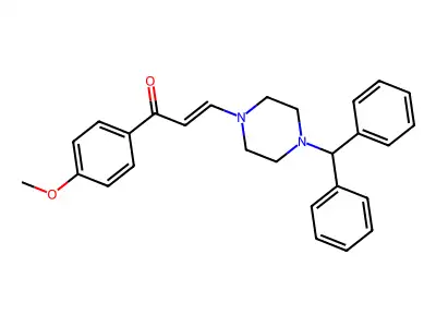 3-(4-Benzhydrylpiperazin-1-yl)-1-(4-methoxyphenyl)prop-2-en-1-one structure