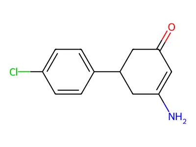 3-Amino-5-(4-chlorophenyl)cyclohex-2-en-1-one structure