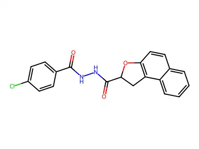 N'-(4-chlorobenzoyl)-1,2-dihydronaphtho[2,1-b]furan-2-carbohydrazide structure