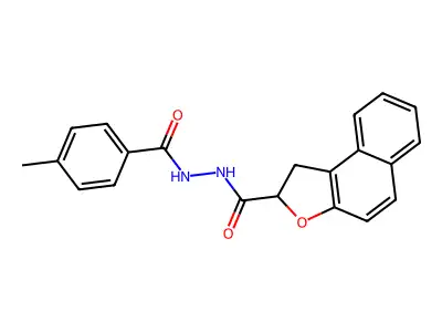 N'-(4-methylbenzoyl)-1,2-dihydronaphtho[2,1-b]furan-2-carbohydrazide structure
