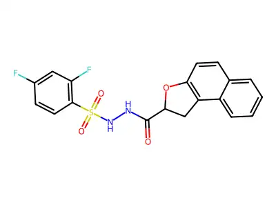N'-(1,2-dihydronaphtho[2,1-b]furan-2-ylcarbonyl)-2,4-difluorobenzenesulfonohydrazide structure