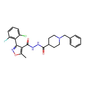 N'-[(1-benzyl-4-piperidinyl)carbonyl]-3-(2-chloro-6-fluorophenyl)-5-methyl-4-isoxazolecarbohydrazide structure