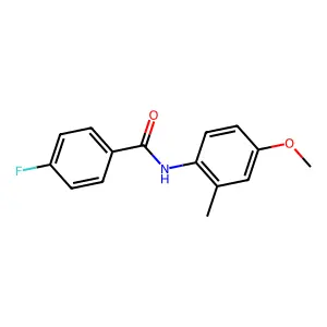 4-fluoro-N-(4-methoxy-2-methylphenyl)benzamide structure