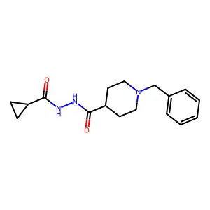 N'-[(1-benzyl-4-piperidinyl)carbonyl]cyclopropanecarbohydrazide structure