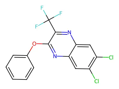 6,7-Dichloro-2-phenoxy-3-(trifluoromethyl)quinoxaline structure