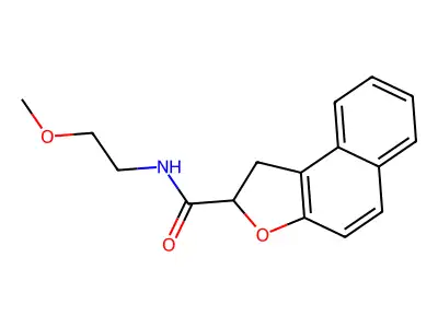 N-(2-methoxyethyl)-1,2-dihydronaphtho[2,1-b]furan-2-carboxamide structure