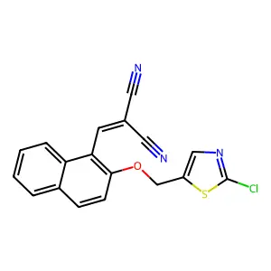 2-({2-[(2-Chloro-1,3-thiazol-5-yl)methoxy]-1-naphthyl}methylene)malononitrile structure
