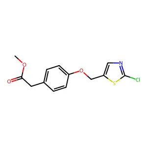 Methyl 2-{4-[(2-chloro-1,3-thiazol-5-yl)methoxy]phenyl}acetate structure