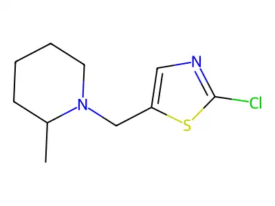 1-[(2-Chloro-1,3-thiazol-5-yl)methyl]-2-methylpiperidine structure