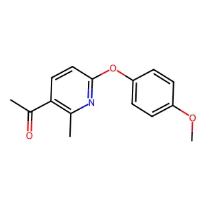 1-[6-(4-Methoxyphenoxy)-2-methyl-3-pyridinyl]-1-ethanone structure