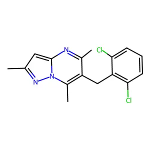 6-(2,6-Dichlorobenzyl)-2,5,7-trimethylpyrazolo[1,5-a]pyrimidine structure