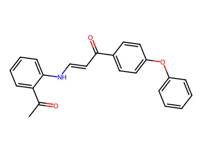 (E)-3-(2-acetylanilino)-1-(4-phenoxyphenyl)-2-propen-1-one structure