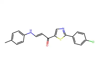 1-[2-(4-Chlorophenyl)-1,3-thiazol-5-yl]-3-(4-methylanilino)prop-2-en-1-one structure