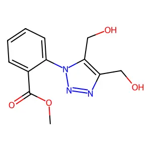 methyl 2-[4,5-bis(hydroxymethyl)-1H-1,2,3-triazol-1-yl]benzenecarboxylate structure