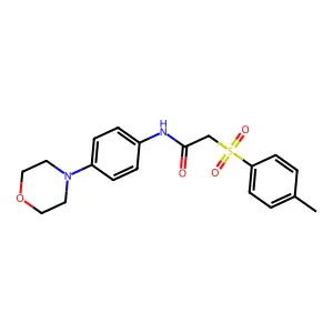 2-[(4-methylphenyl)sulfonyl]-N-(4-morpholinophenyl)acetamide structure