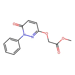 Methyl 2-((6-oxo-1-phenyl-1,6-dihydropyridazin-3-yl)oxy)acetate structure