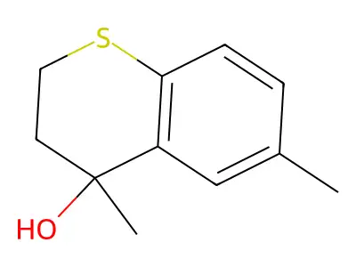 4,6-Dimethyl-4-thiochromanol structure
