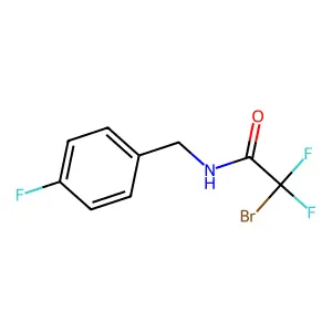 2-bromo-2,2-difluoro-N-[(4-fluorophenyl)methyl]acetamide structure