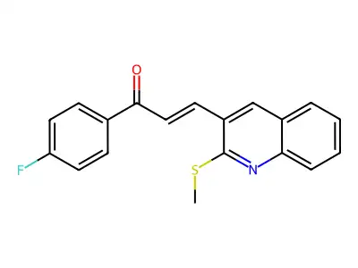 (E)-1-(4-fluorophenyl)-3-[2-(methylsulfanyl)-3-quinolinyl]-2-propen-1-one structure