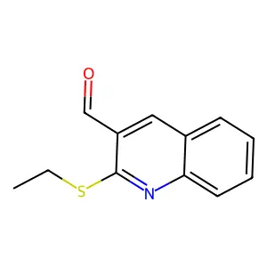 2-(Ethylsulfanyl)-3-quinolinecarbaldehyde structure