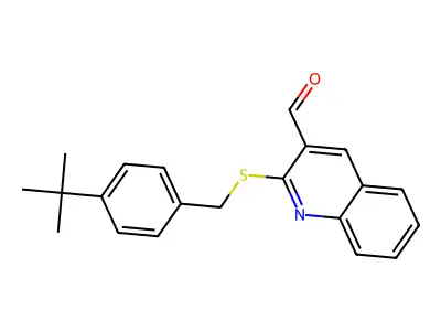 2-{[4-(Tert-butyl)benzyl]sulfanyl}-3-quinolinecarbaldehyde structure