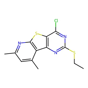 4-Chloro-7,9-dimethylpyrido[3',2':4,5]thieno[3,2-d]pyrimidin-2-yl ethyl sulfide structure