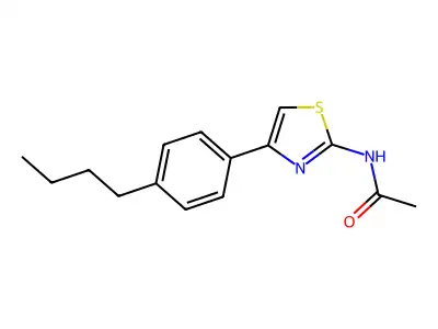N-[4-(4-butylphenyl)-1,3-thiazol-2-yl]acetamide structure