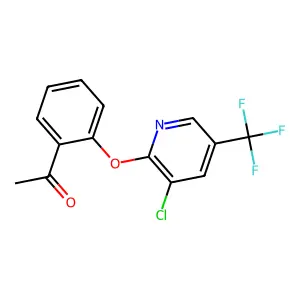 1-(2-{[3-Chloro-5-(trifluoromethyl)-2-pyridinyl]oxy}phenyl)-1-ethanone structure
