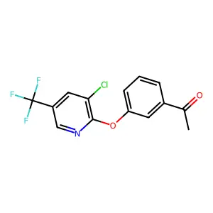 1-(3-{[3-Chloro-5-(trifluoromethyl)-2-pyridinyl]oxy}phenyl)-1-ethanone structure