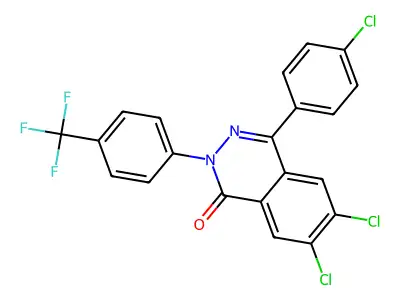 6,7-Dichloro-4-(4-chlorophenyl)-2-[4-(trifluoromethyl)phenyl]phthalazin-1-one structure