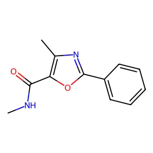 N,4-dimethyl-2-phenyl-1,3-oxazole-5-carboxamide structure