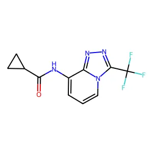 N-[3-(trifluoromethyl)[1,2,4]triazolo[4,3-a]pyridin-8-yl]cyclopropanecarboxamide structure