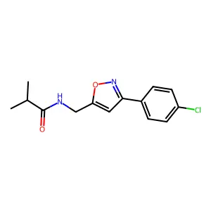 N-{[3-(4-chlorophenyl)-5-isoxazolyl]methyl}-2-methylpropanamide structure