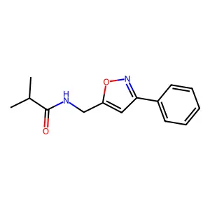 2-methyl-N-[(3-phenyl-1,2-oxazol-5-yl)methyl]propanamide structure