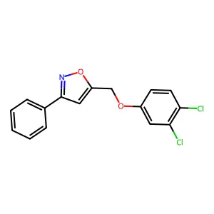 5-[(3,4-Dichlorophenoxy)methyl]-3-phenyl-1,2-oxazole structure