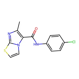 N-(4-chlorophenyl)-6-methylimidazo[2,1-b][1,3]thiazole-5-carboxamide structure
