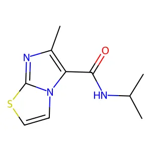 N-isopropyl-6-methylimidazo[2,1-b][1,3]thiazole-5-carboxamide structure