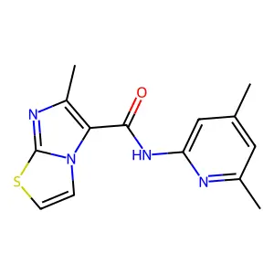 N-(4,6-dimethylpyridin-2-yl)-6-methylimidazo[2,1-b][1,3]thiazole-5-carboxamide structure