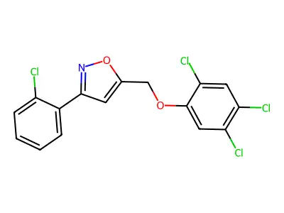 3-(2-Chlorophenyl)-5-[(2,4,5-trichlorophenoxy)methyl]-1,2-oxazole structure