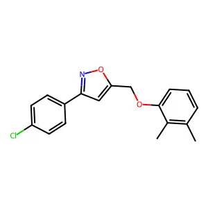 3-(4-Chlorophenyl)-5-[(2,3-dimethylphenoxy)methyl]-1,2-oxazole structure