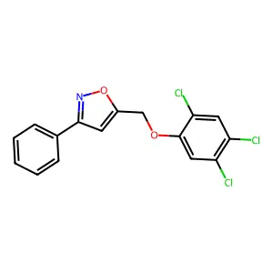 3-Phenyl-5-[(2,4,5-trichlorophenoxy)methyl]-1,2-oxazole structure