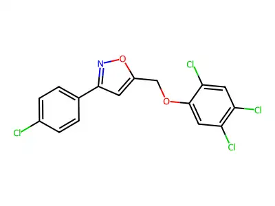 3-(4-Chlorophenyl)-5-[(2,4,5-trichlorophenoxy)methyl]-1,2-oxazole structure