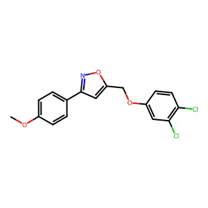 5-[(3,4-Dichlorophenoxy)methyl]-3-(4-methoxyphenyl)-1,2-oxazole structure