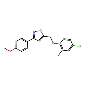 5-[(4-Chloro-2-methylphenoxy)methyl]-3-(4-methoxyphenyl)-1,2-oxazole structure