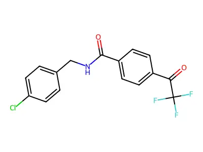 N-[(4-chlorophenyl)methyl]-4-(2,2,2-trifluoroacetyl)benzamide structure