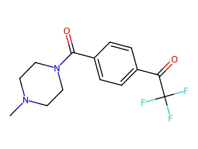2,2,2-Trifluoro-1-{4-[(4-methylpiperazino)carbonyl]phenyl}-1-ethanone structure