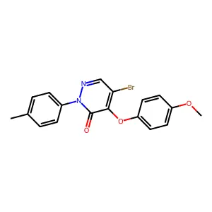5-bromo-4-(4-methoxyphenoxy)-2-(4-methylphenyl)-3(2H)-pyridazinone structure